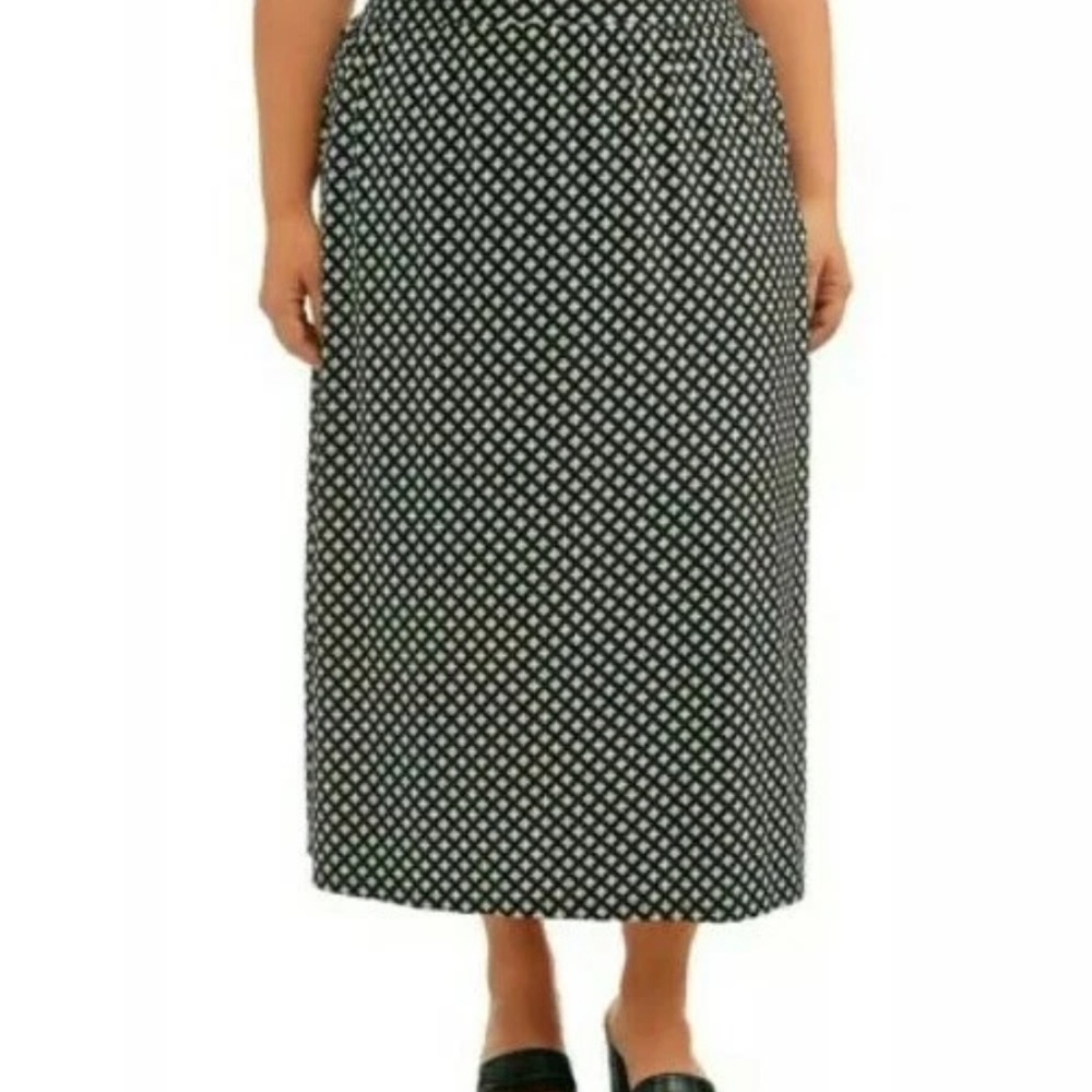 Terra & Sky Black and White Maxi Skirt geometric print